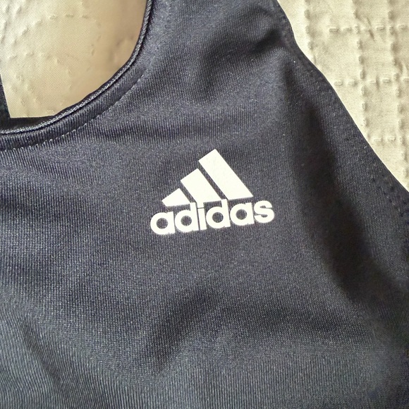 adidas Black Racerback Performance Tank Top - Picture 3 of 4